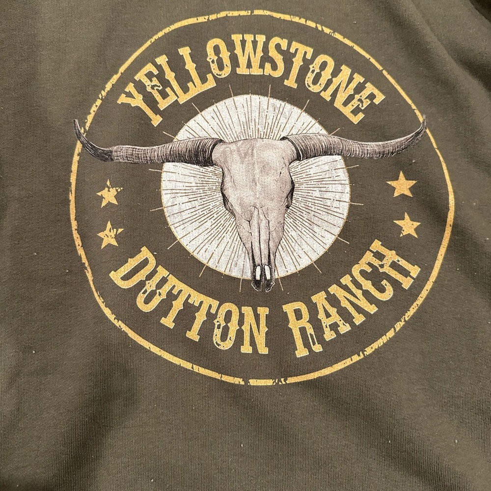 Yellowstone Dutton Ranch Pullover - Olive - image 2